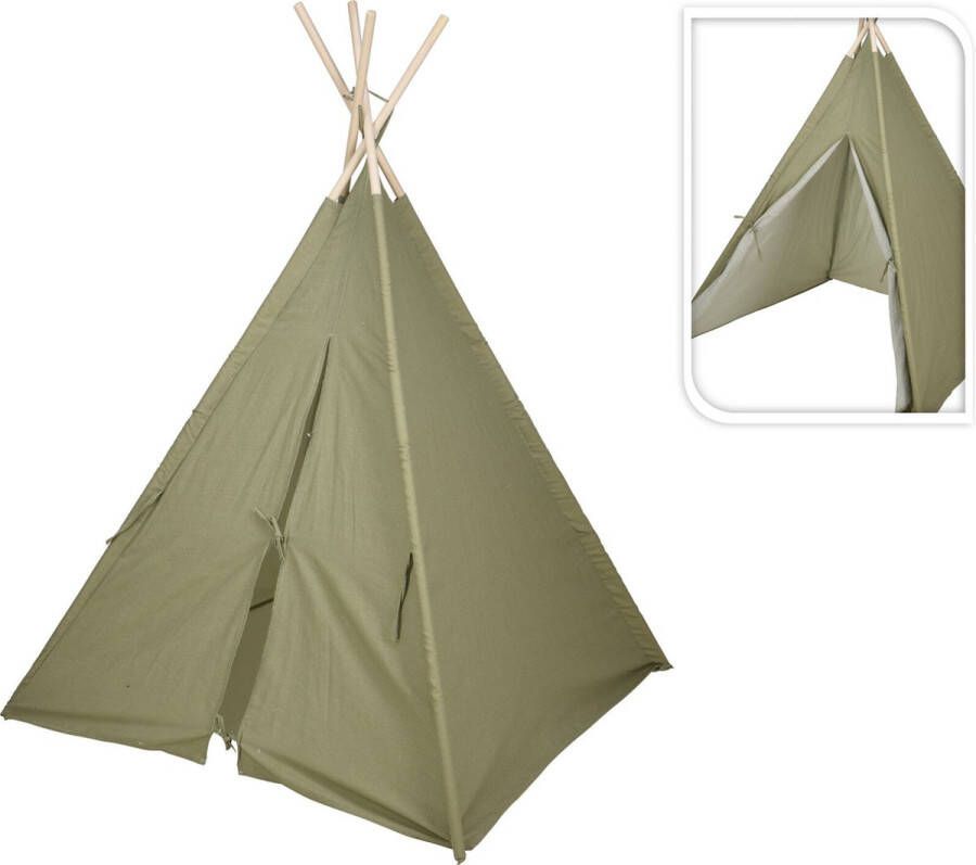 Koopman Speeltent Tipi Groen 103x160cm Tent