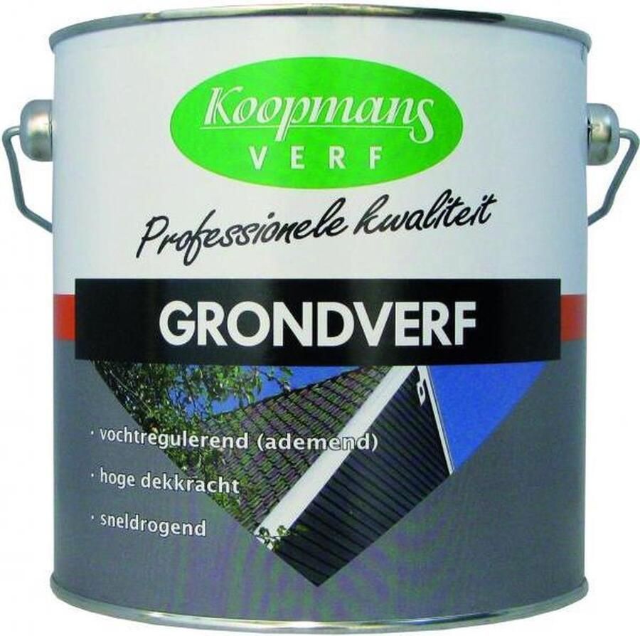 Koopmans Grondverf Groen 2 5L Voor Goede Hechting Dekkend Vochtregulerend Klusverf