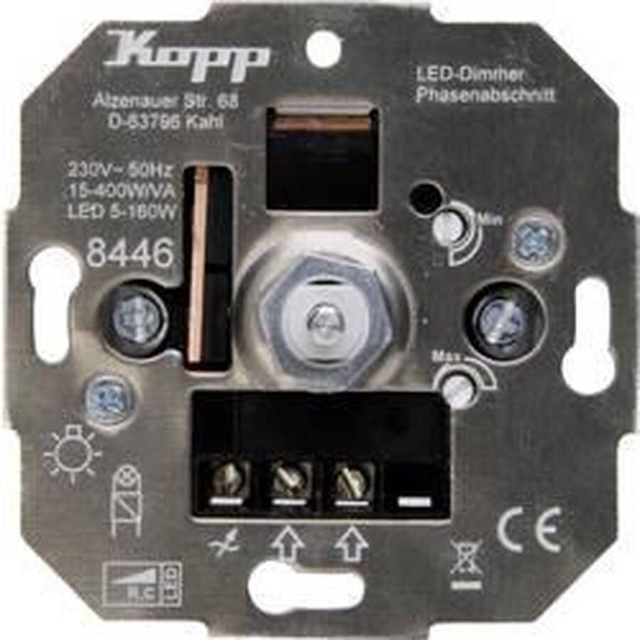 Kopp 844600004 Dimmer (inbouw) Geschikt voor lampen: Gloeilamp Halogeenlamp LED-lamp