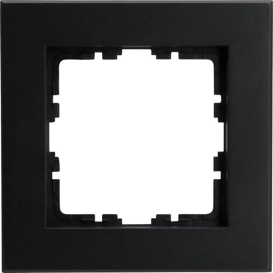 Kopp afdekraam 1-voudig HK07 Pure mat zwart (406850007)