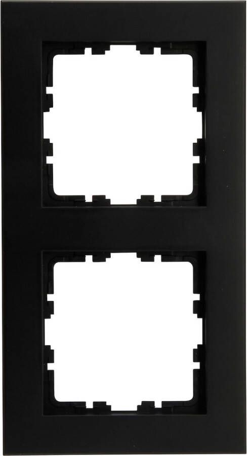 Kopp afdekraam 2-voudig HK07 Pure mat zwart (406950000)