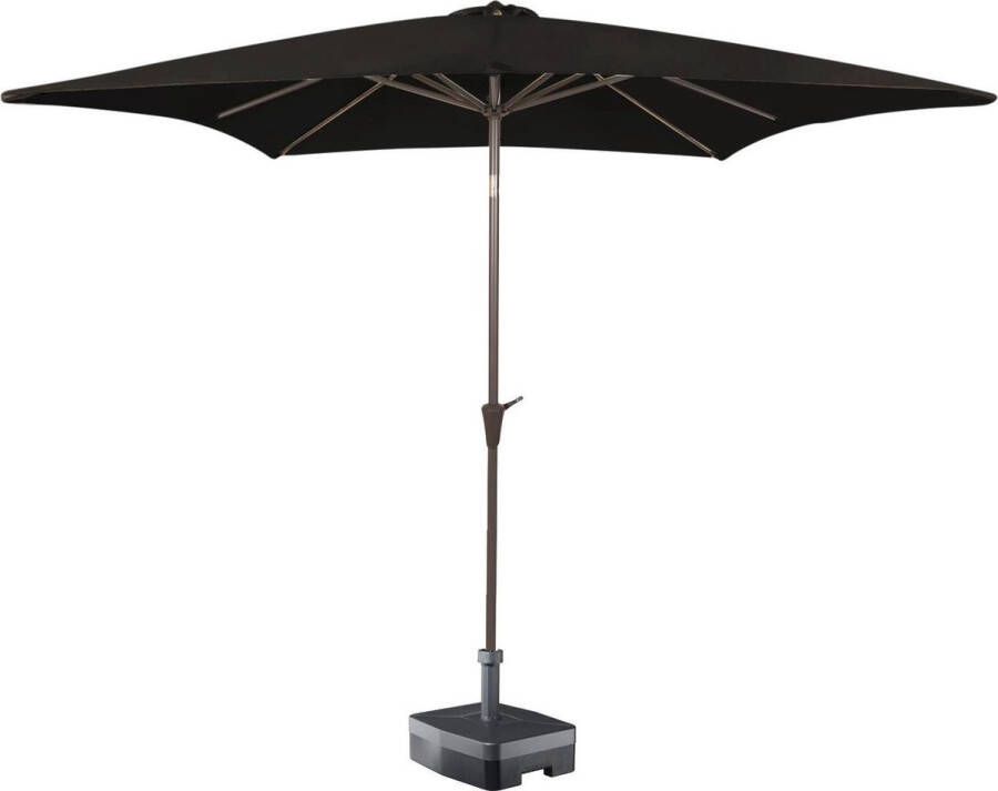 Kopu Altea Parasol Vierkant 230x230 Cm Met Windvanger Zwart