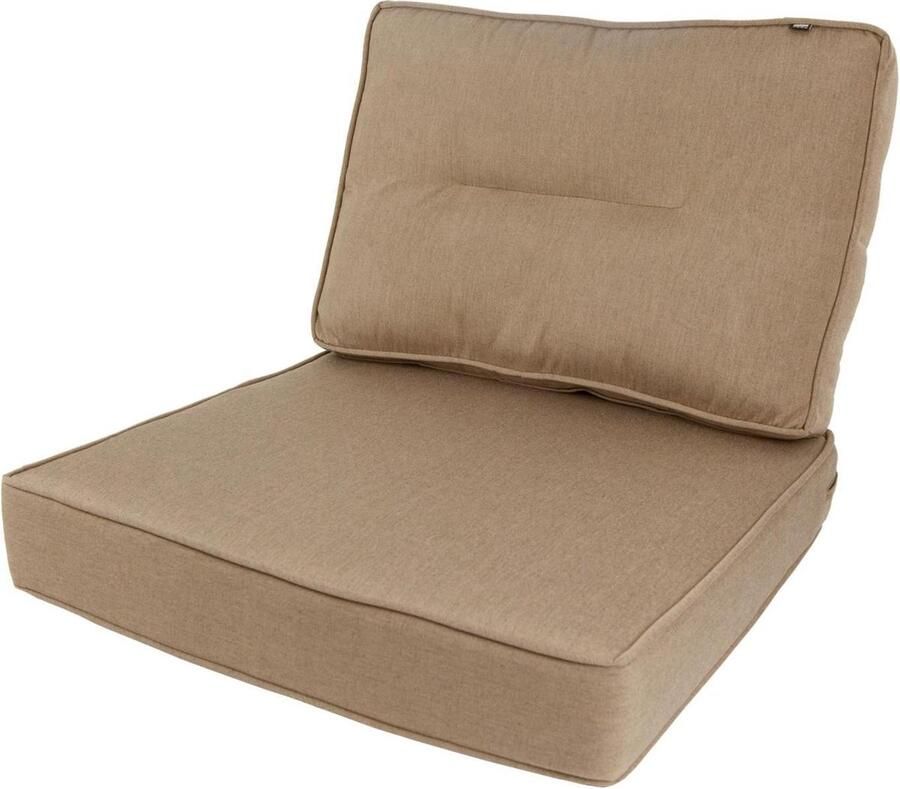 Kopu Prisma Linnen Hoogwaardige Loungekussen-set Zit+rug 60 Cm Bruin
