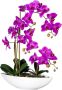 Kopu Kunstbloem Orchidee 60 Cm Roze Met Schaal Ovaal Phalaenopsis - Thumbnail 1