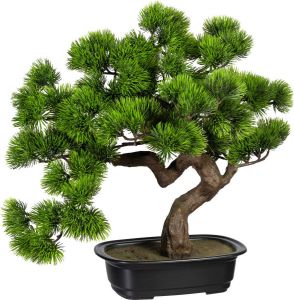 Kopu Kunstplant Bonsai 40 cm Pijnboom met zwarte Pot Bonsai boompje