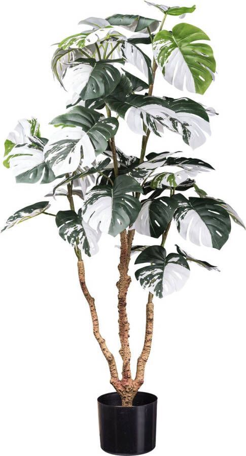 Kopu Kunstplant Monstera Variegata 110 cm 38 bladeren Gatenplant