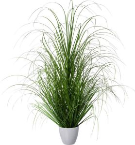 Kopu Kunstplant Zegge Grasplant 90 cm in Witte Sierpot Nepplant