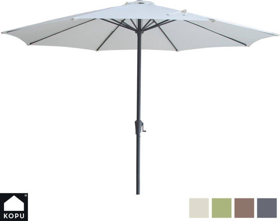 Kopu Madrid 350 cm Grote Parasol Rond met Beschermhoes Creme