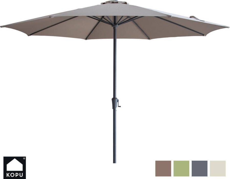 Kopu Madrid 350 cm Grote Parasol Rond met Beschermhoes Taupe