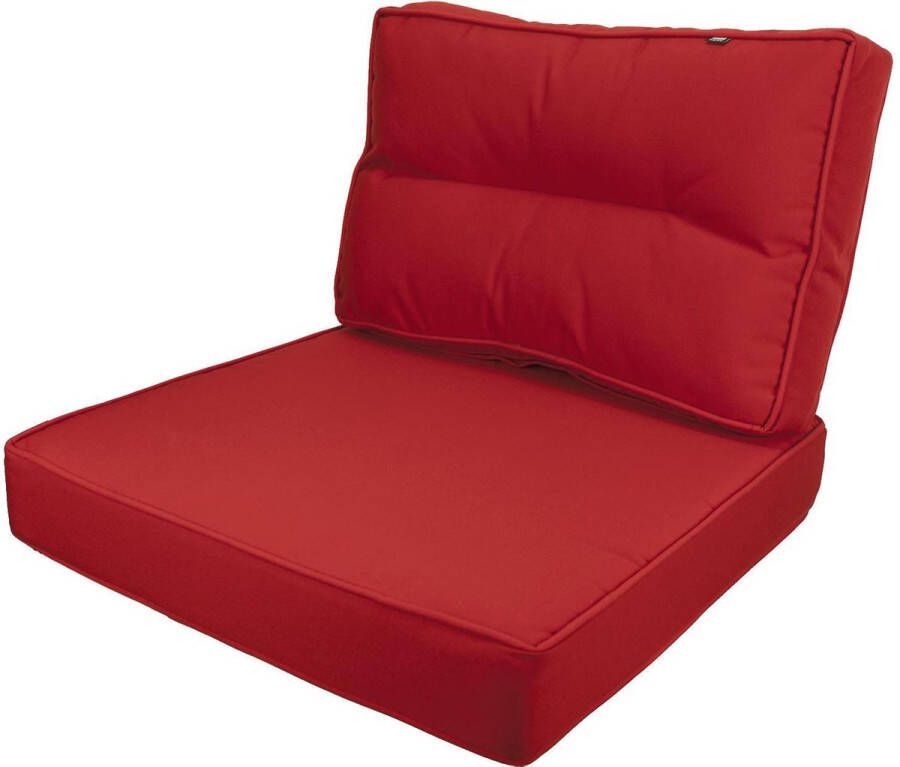 Kopu Prisma Red Comfortabele Loungekussenset Zit en Rug 60 cm Rood