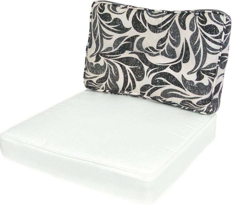 Kopu Retro Flower Loungekussenset Zit en Rug 60 cm breed Ivory