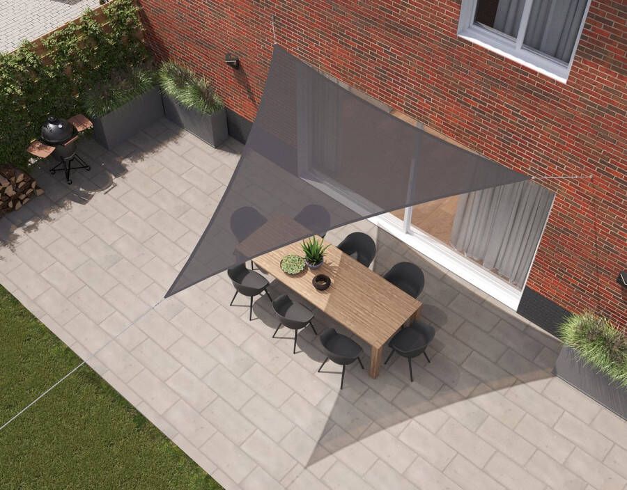 Kopu Schaduwdoek Driehoek 3 6 Mtr 280 Grams Waterdoorlatend Grijs