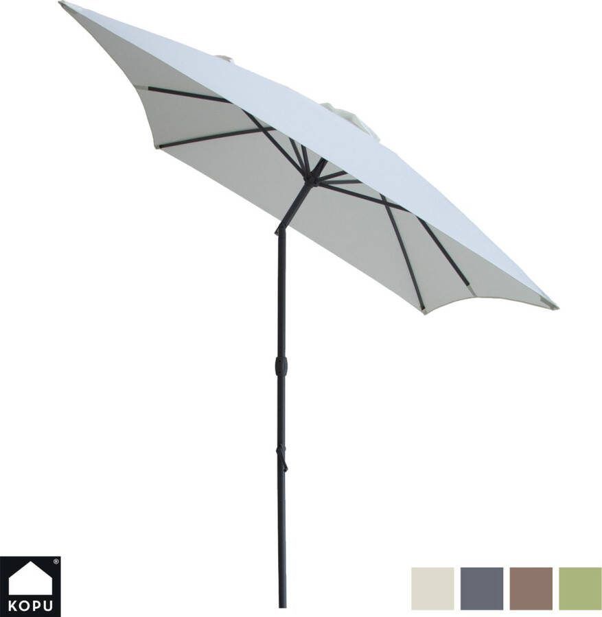 Kopu Sevilla Parasol Rechthoek 200x300 cm met Hoes Balkonparasol Creme