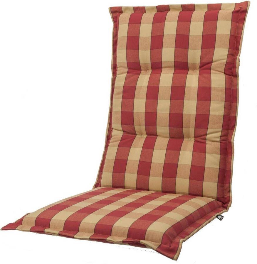 Kopu Tuinkussen Hoge rug Country Red 125x50 cm Extra comfort