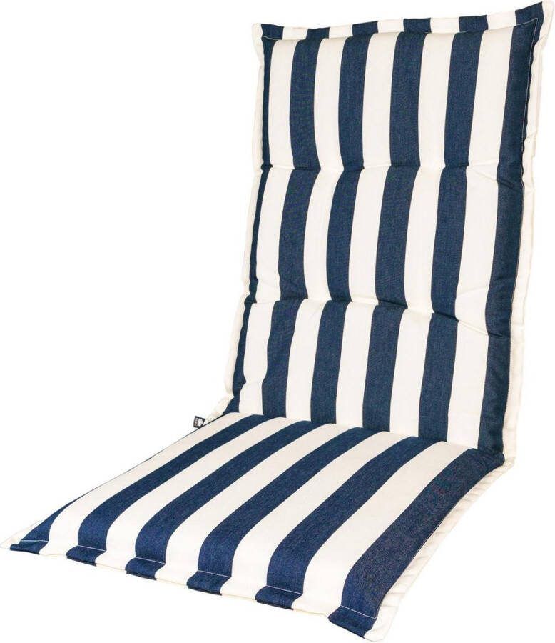 Kopu Mila Navy Comfortabel Tuinkussen Met Hoge Rug Blauw wit