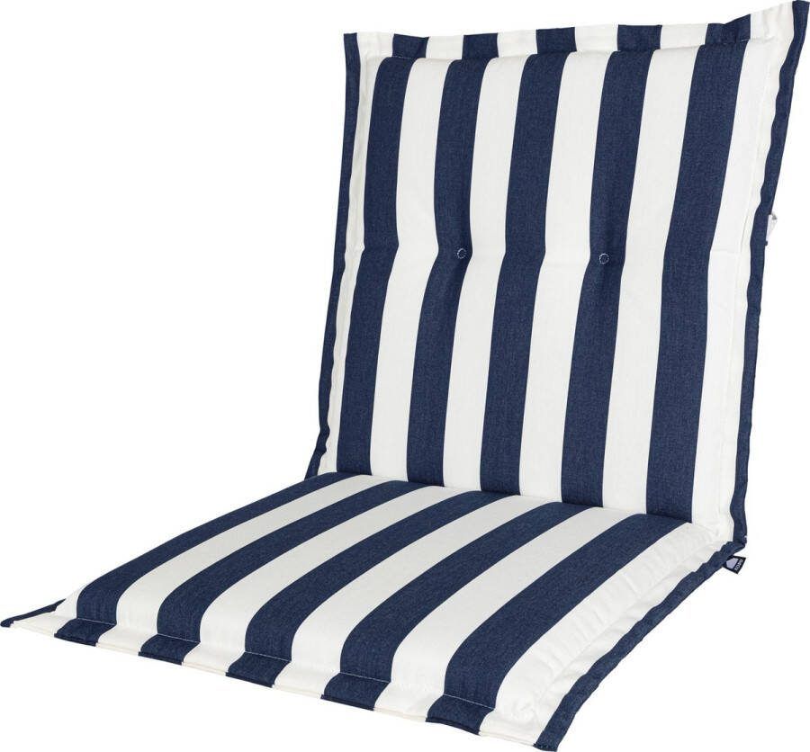 Kopu Mila Navy Comfortabel Tuinkussen Met Lage Rug Blauw wit