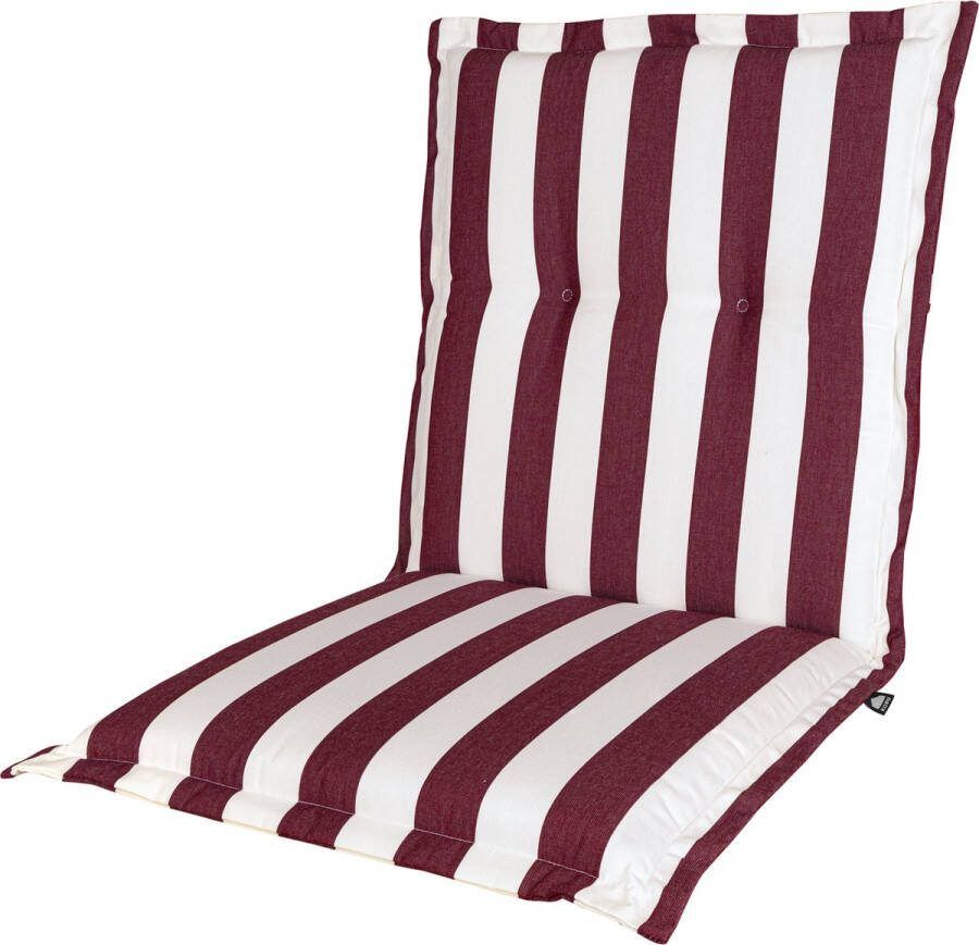 Kopu Mila Bordeaux Comfortabel Tuinkussen Met Lage Rug Rood wit