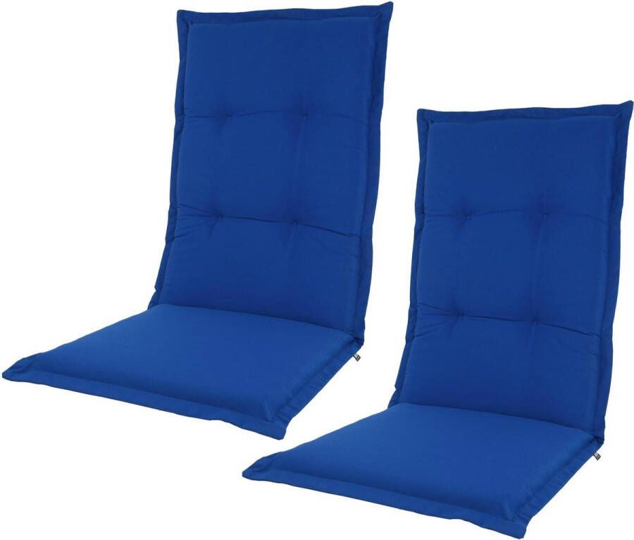 Kopu Prisma Duke Blue 2 Stuks Comfortable Tuinkussen Hoge Rug