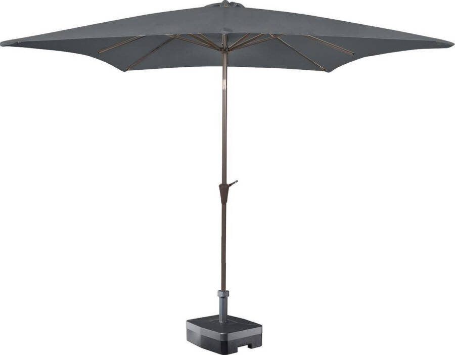 Kopu Altea Parasol Vierkant 230x230 Cm Met Windvanger Grijs