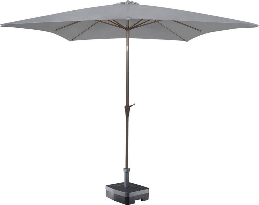 Kopu Altea Parasol Vierkant 230x230 Cm Met Windvanger Lichtgrijs