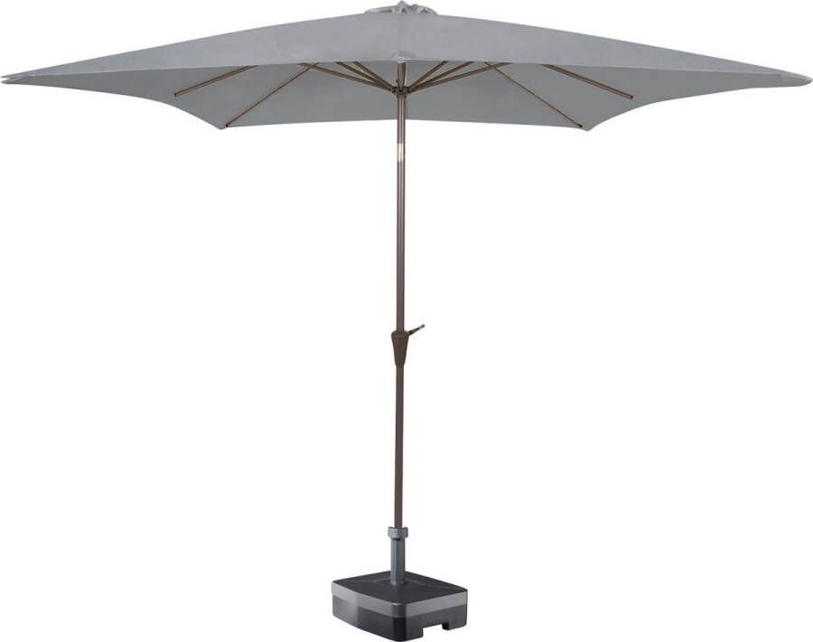 Kopu vierkante parasol Malaga 200x200 cm Light Grey