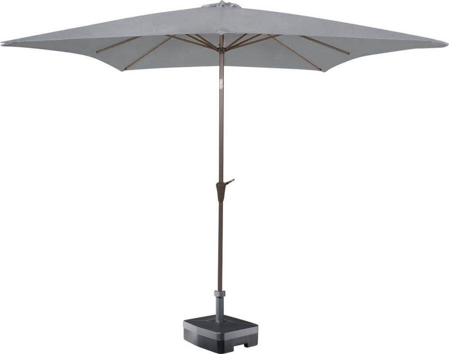 Kopu Altea Parasol Vierkant 230x230 Cm Met Windvanger Lichtgrijs