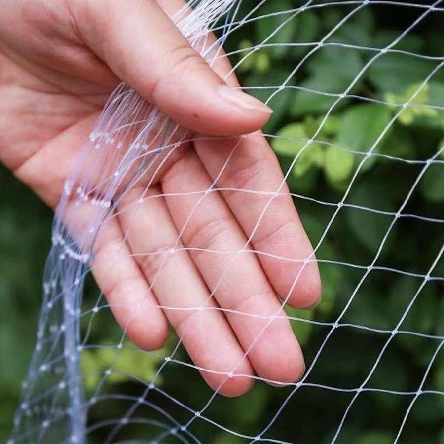 KORERPALL Vogelbeschermingsnet fijnmazig vogelnet vogelbeschermingsnet kattennet voor balkon zonder boren bladernet voor vijver fijnmazig (5 x 5 m)