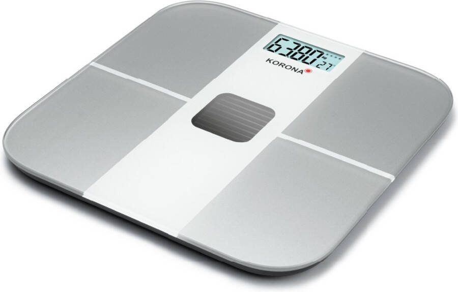 Korona 73165 Solarweegschaal ALINA Batterijloze weegschaal Produceert energie door zonnepaneel Duurzaam Elegante glasweegschaal Draagvermogen 180 kg indeling 100 g Veiligheidsglas