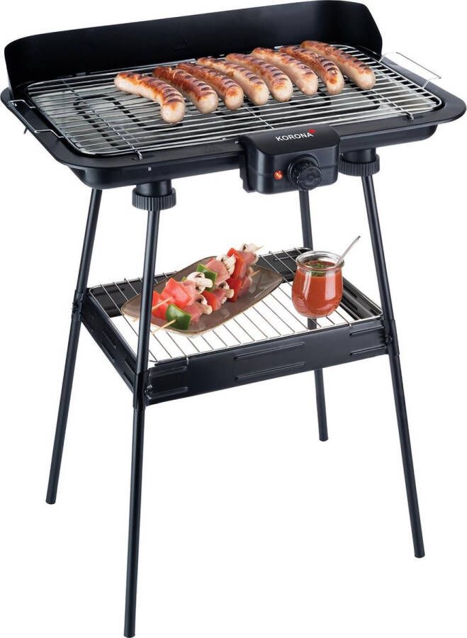 Korona Elektrische barbecue op standaard 51x30 cm 2200W