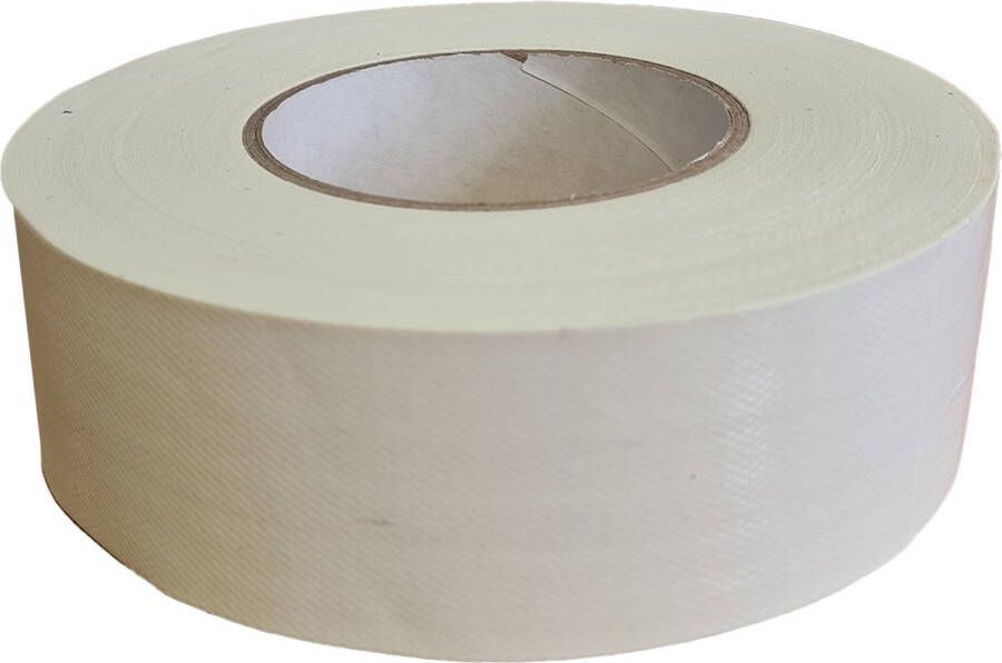 Kortpack Extra Stevige Duct-tape 50mm breed x 50mtr lang 70 Mesh Wit 1 rol Met de Hand Scheurbaar Gaffa Tape Gaffer Plakband (021.0085)