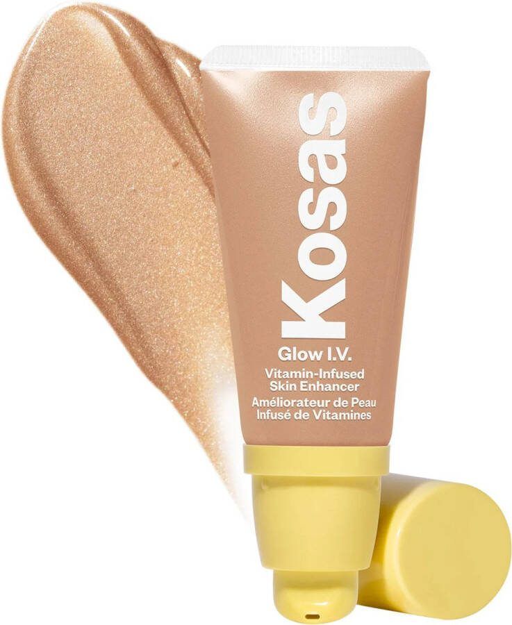Kosas Glow I.V. Vitamin-Infused Skin Enhancer Face Makeup Tinted Highlighter Natuurlijke Glow Radiate