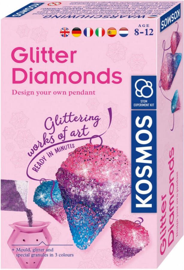 Kosmos sieraden maken Glitter Diamonds meisjes papier roze