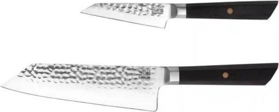 Kotai Bunka Starter Set: 2 messen (Bunka Schilmes 90mm + Bunka Santoku 170mm) Japanse Messen
