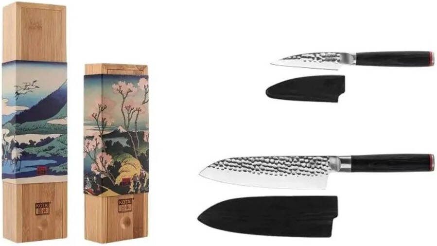 KOTAI Kitchen KOTAI De Starterset messenset met 2 messen (schilmesje + santoku) Japanse Messen