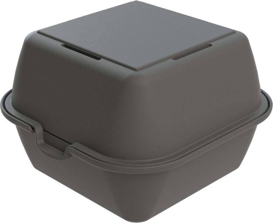 Koziol Bio-Circulair Move Hamburger Box Set van 12 Stuks Thermoplastic Grijs