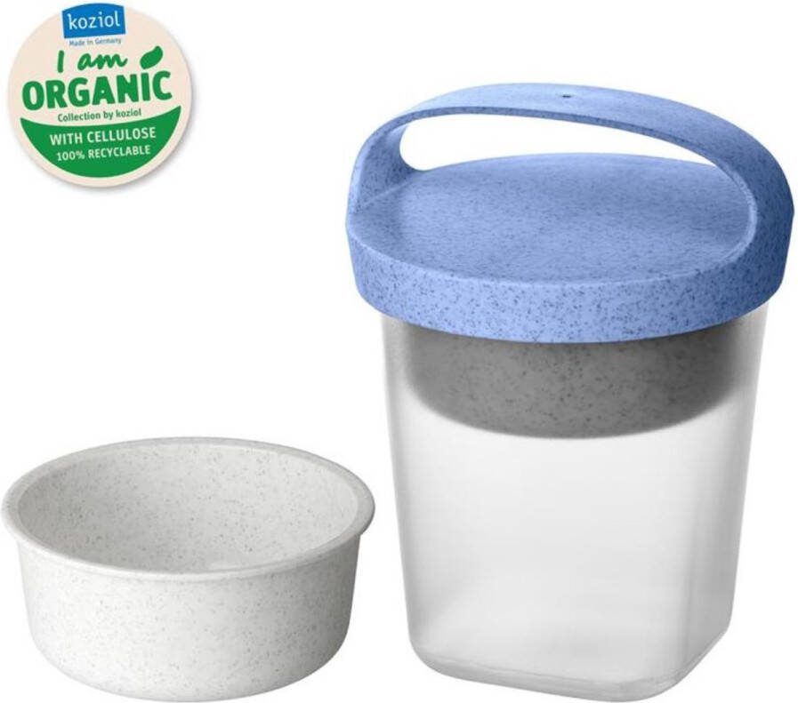 Koziol BUDDY Snackpot with Lid 0.5L Organic Blue