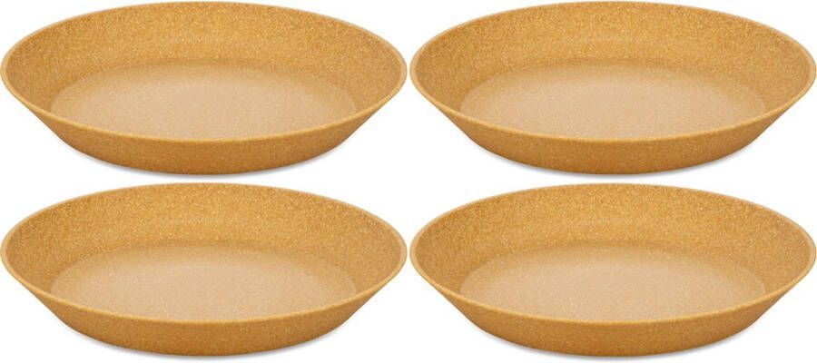 Koziol Diep Bord 24 cm Set van 4 Organic Houtvezels | Connect Plate