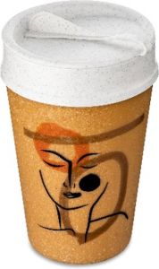 Koziol Dubbelwandige Koffiebeker met Deksel 0.4 L Organic Face | Iso To Go