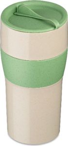 Koziol Herbruikbare Koffiebeker 0.7 L Natuur Blad Groen Organic Bio-Circular Aroma To Go XL