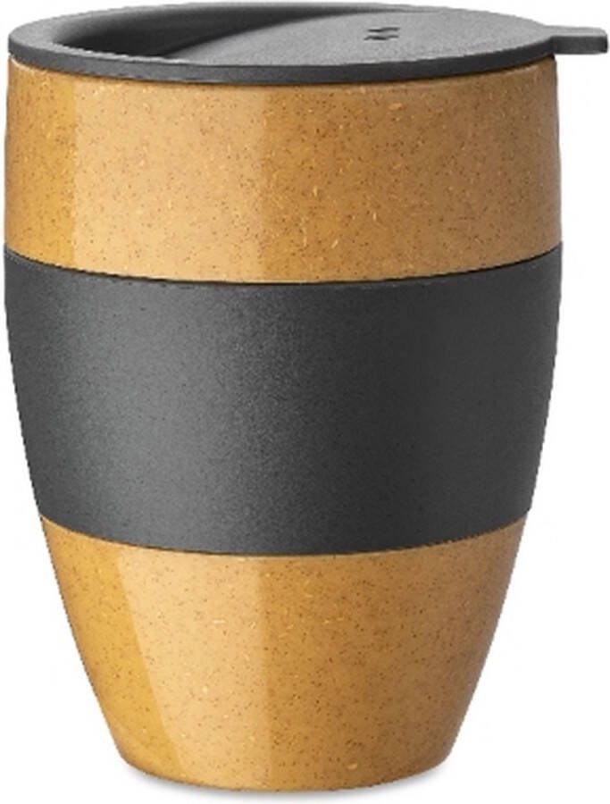 Koziol Herbruikbare Koffiebeker met Deksel 0.4 L Organic As Grijs | Aroma To Go