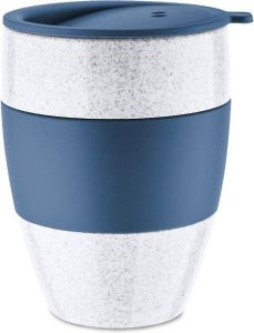 Koziol Herbruikbare Koffiebeker met Deksel 0.4 L Organic Diep Blauw | Aroma To Go