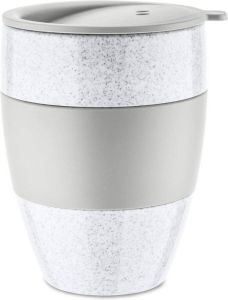 Koziol Herbruikbare Koffiebeker met Deksel 0.4 L Organic Grijs | Aroma To Go