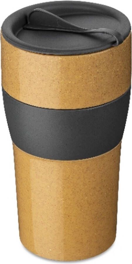 Koziol Herbruikbare Koffiebeker met Deksel 0.7 L Organic As Grijs | Aroma To Go XL