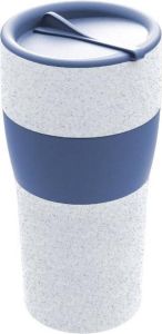 Koziol Herbruikbare Koffiebeker met Deksel 0.7 L Organic Blauw | Aroma To Go XL