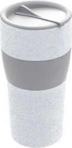 Koziol Herbruikbare Koffiebeker met Deksel 0.7 L Organic Grijs | Aroma To Go XL