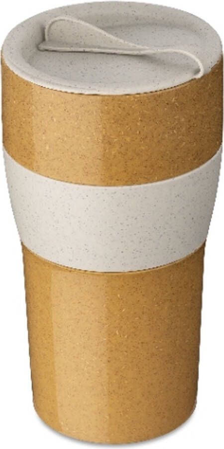 Koziol Herbruikbare Koffiebeker met Deksel 0.7 L Organic Zand Beige | Aroma To Go XL