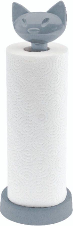 Koziol Keukenrolhouder Organic Bio-Circular Natuur Bloemen Blauw Miaou