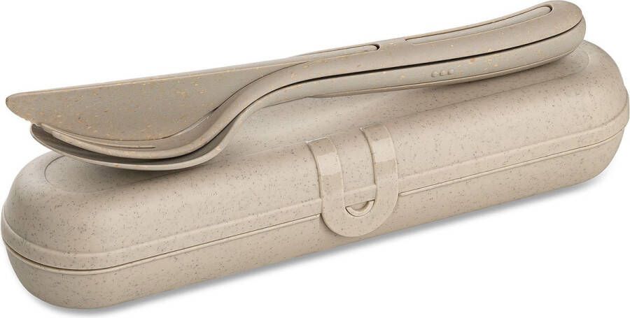 Koziol Klikk Ready Case and Cutlery Set of 3 Pieces