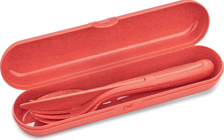 Koziol Klikk Ready Case and Cutlery Set of 3 Pieces