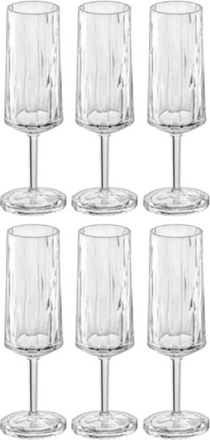 Koziol Kozoil Superglas Club No. 14 Champagneflute 100 ml Set van 6 Stuks